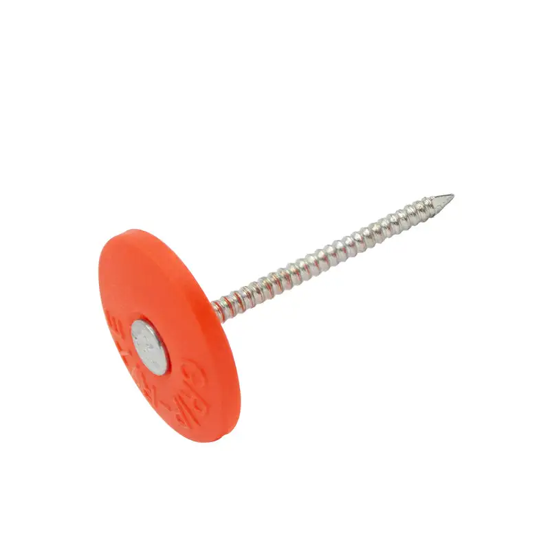 Grip-Rite 3 . Cap Electro-Galvanized Plastic/Steel Nail Full Round