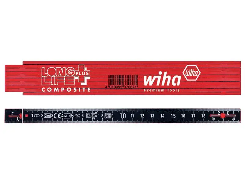 Wiha LongLife Plus Composite Folding Ruler 2m Locking Mechanism