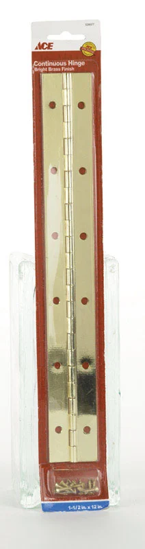 Ace 1-1/16 Inch W Nickel Steel Continuous Hinge 48 Inch L Durable Door Use