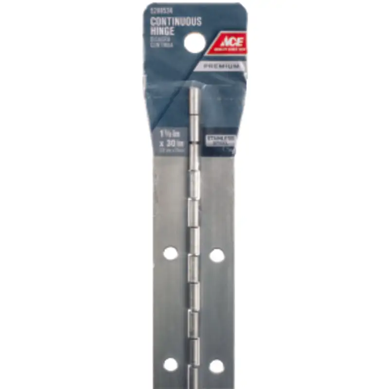 Ace 1-1/2 . W X 30 . L Bright Brass Continuous Hinge 1 pk - Decorative and Functional Door Hardware