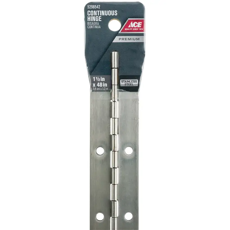 Ace 1-1/2 . W X 48 . L Bright Brass Continuous Hinge 1 pk - Long Decorative Hinge Large Doors