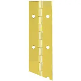 1.5 x 12-Inch Brass Continuous Hinge Heavy Duty Furniture National Hardware