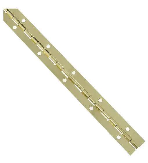 National Hardware N265-355 1-1/6 x 12 Inch Bright Brass Continuous Hinge