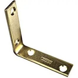 4-Pack 2.5-Inch Brass Corner Iron Heavy Duty Repair Brackets National Hardware