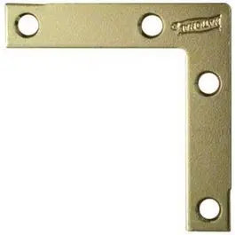 4-Pack 2.5-Inch Brass Flat Corner Iron Hardware National Hardware