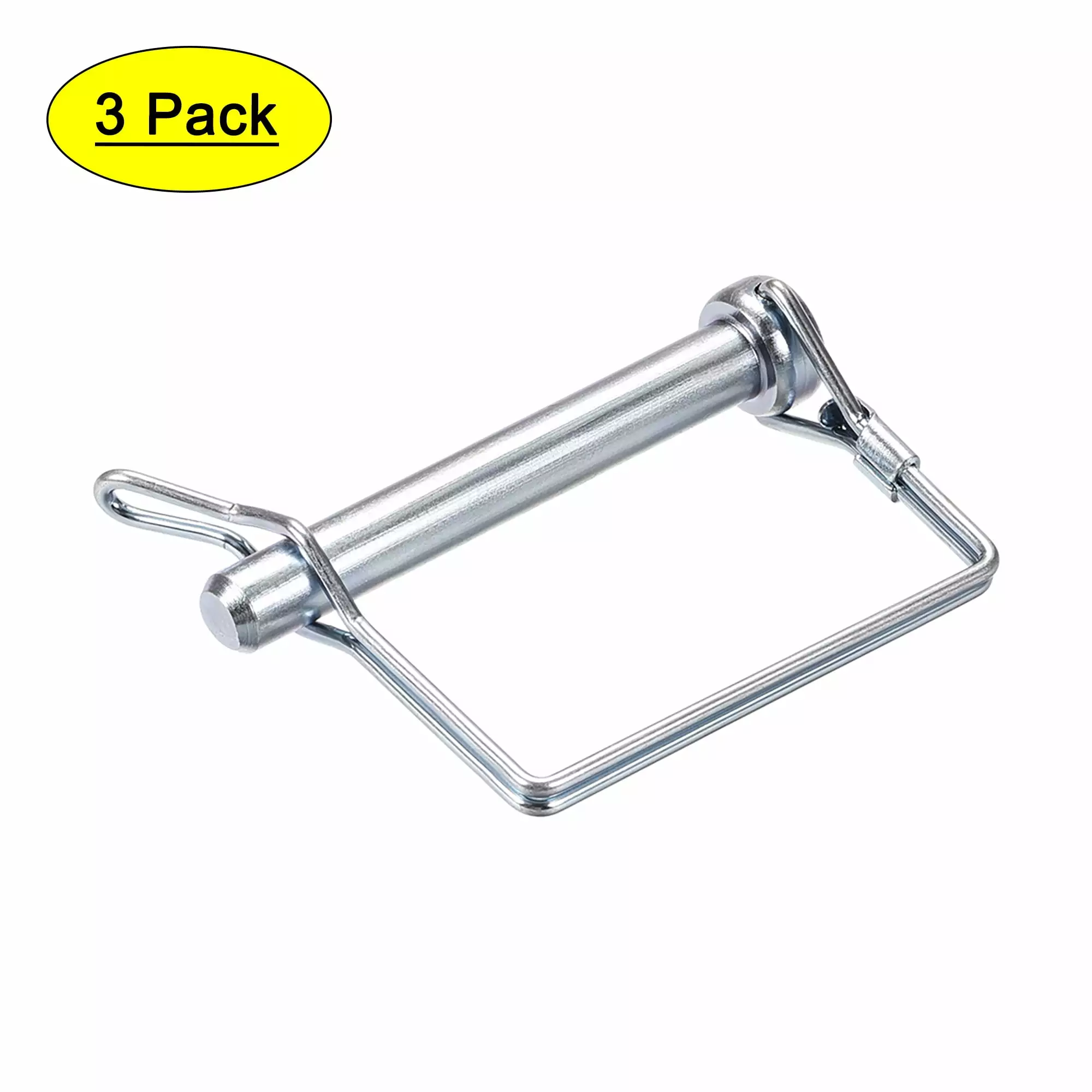 Shaft Locking Pin w Ear 9.5 x 70mm Coupler Pin Farm Trailers Wagons Lawn Garden Square 3Pcs