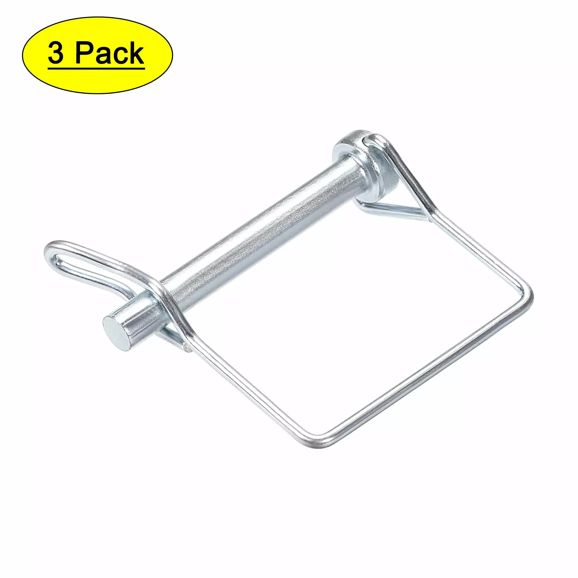 Shaft Locking Pin w Ear 9mm x 70mm Coupler Pin Farm Trailers Wagons Lawn Garden Square 3Pcs