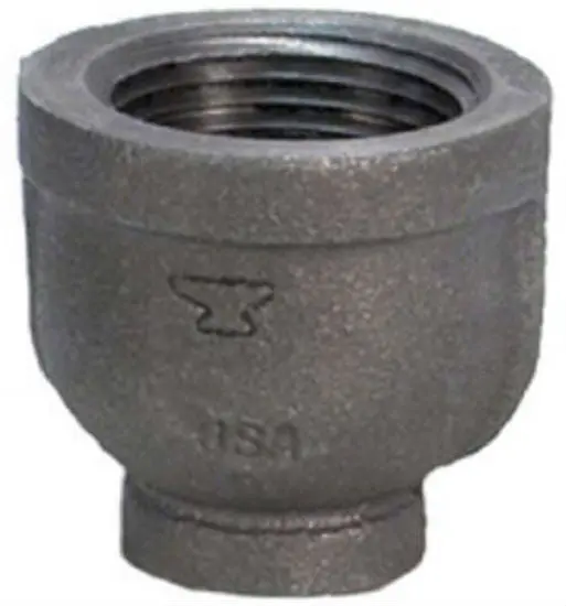 Anvil Reducing Coupling 1 Inch x 3/4 Inch Black Secure Pipe Joints