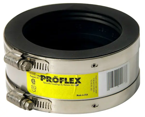 Fernco P3001-33 Proflex Shielded Specialty Coupling 3 Inch Drain Pipes