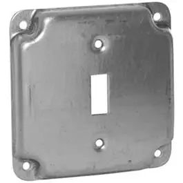 4-Inch Flat Corner Single Toggle Switch Box Cover Electrical Safety Raco