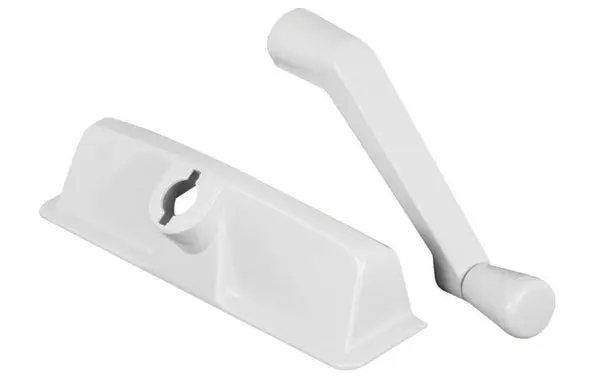Prime Line TH24003 White Entrygard Crank Handle and Cover Set