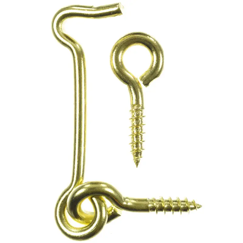 Ace Small Bright Brass Cup Hook 5/8 . 8 lb Capacity 100 Pack