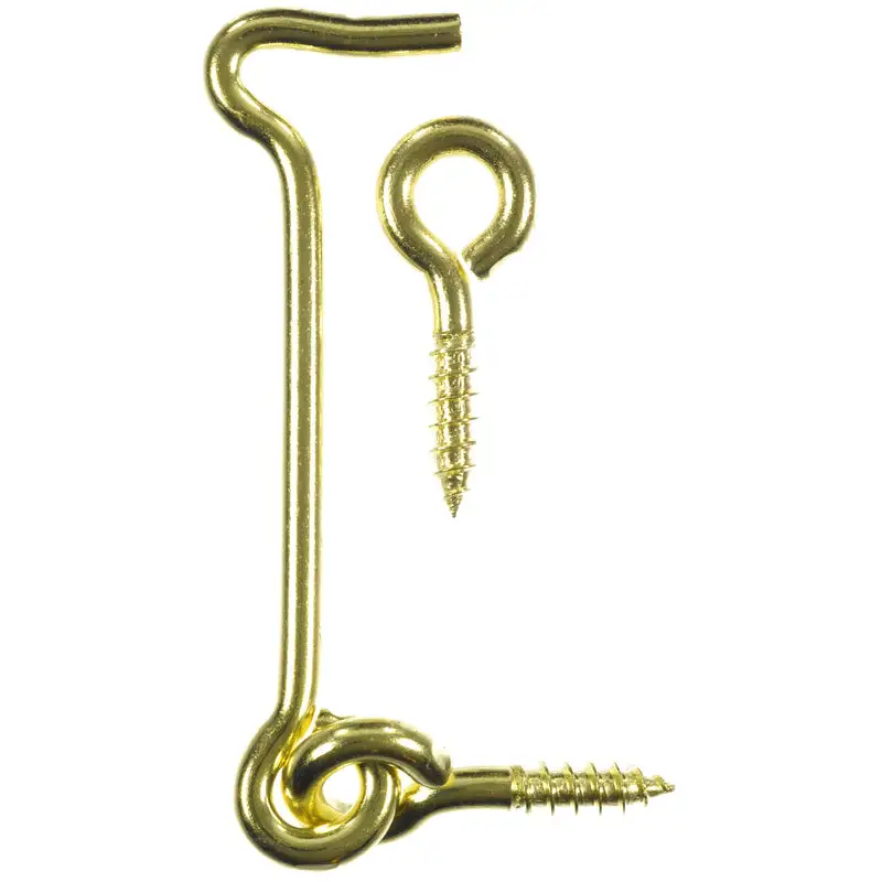 Ace Small Bright Brass Cup Hook 7/8 . 10 lb Capacity 75 Pack