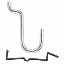 Pegboard Curved Angle Hook 1/2-. 8-Pack Small Tool Organization National Hardware