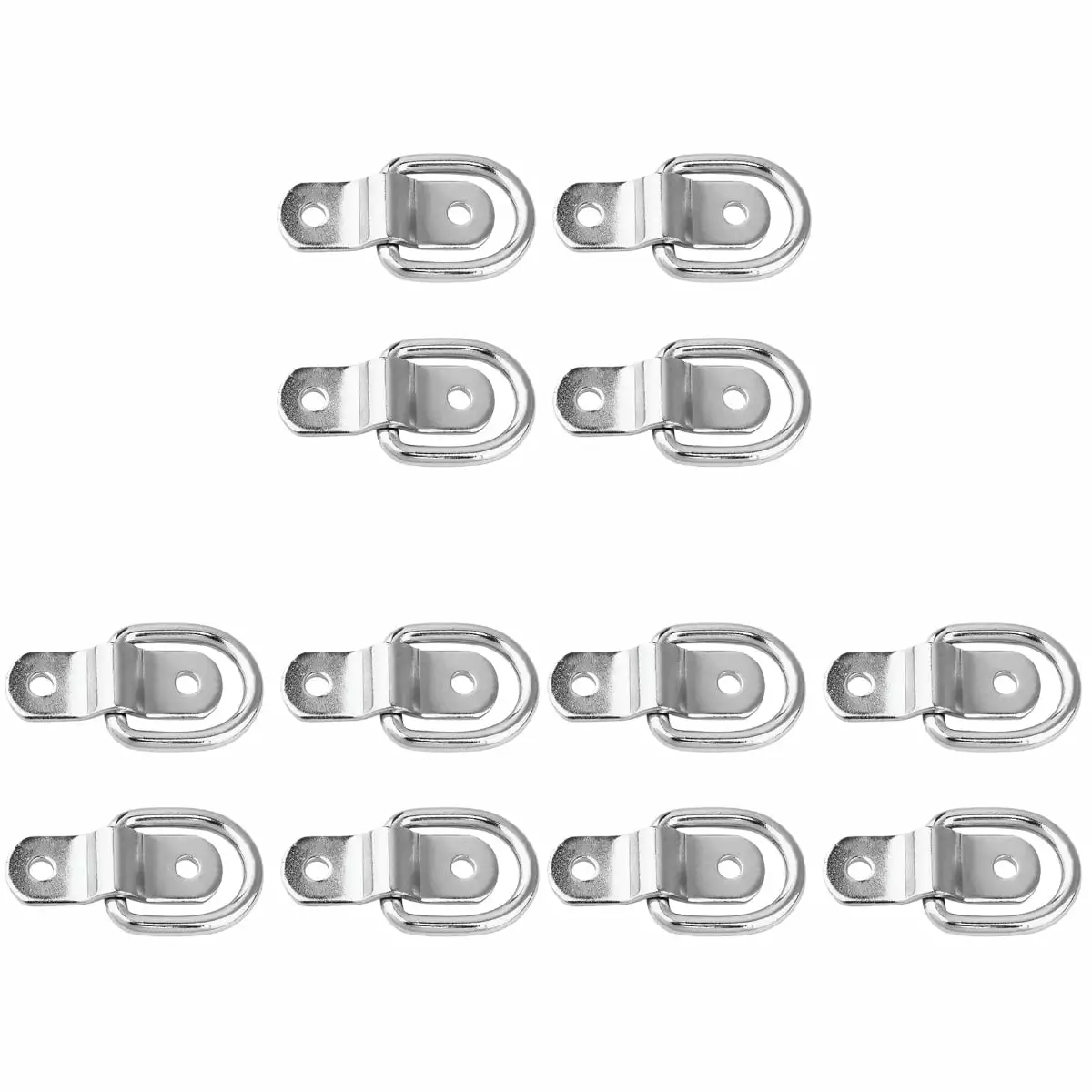 12 Pcs Galvanized Iron D-Ring Tie Downs Truck Trailer Bed Cargo Securement Quen
