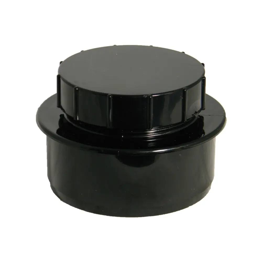 FloPlast 110mm Soil Screwed Access Cap Onyx