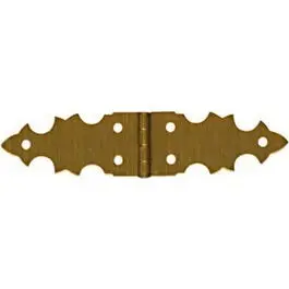 2-Pack 5/8 x 2.75-Inch Brass Decorative Hinges Cabinets National Hardware