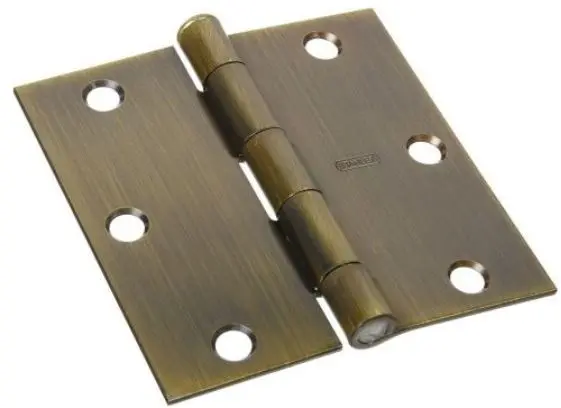Stanley Door Hinge Antique Brass 3.5 x 3.5 Inch