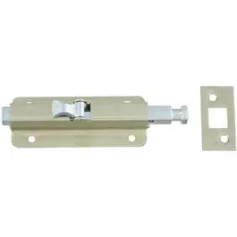 Door Foot Bolt Zinc 6- Additional Door Security National Hardware