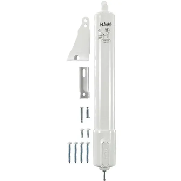 Wright Products Heavy Duty Tap-N-Go Pneumatic Door Closer White Modern Homes