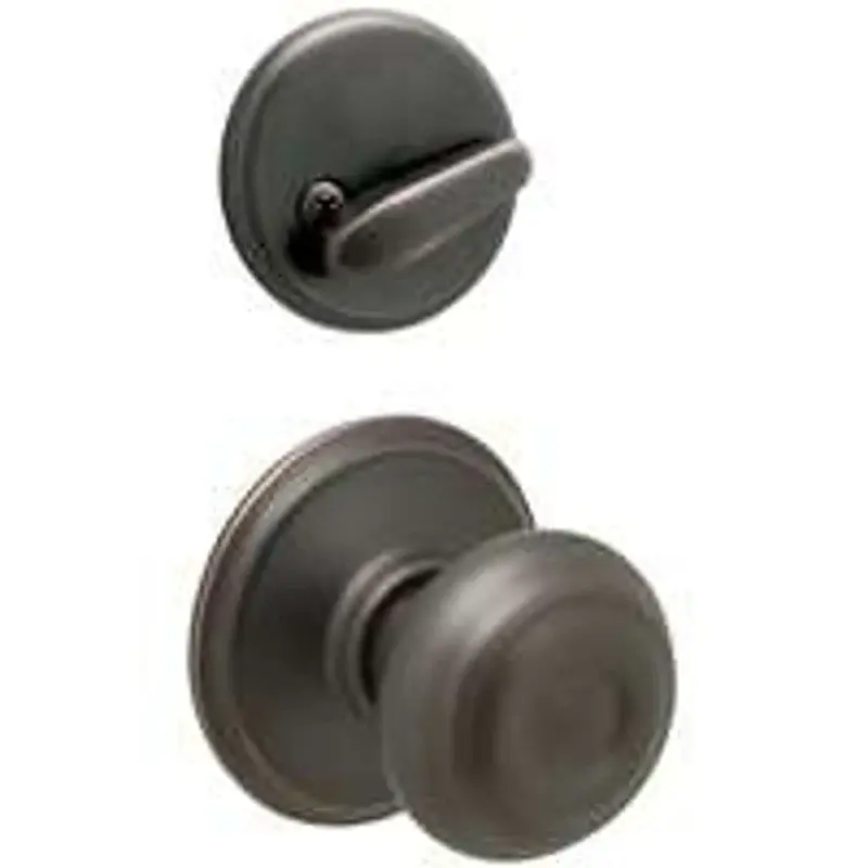 Schlage F Series F59VGEO716 Handleset Interior Trim, Round, 1 Grade, Thumbturn Lock, Keyed Different Key, Alloy