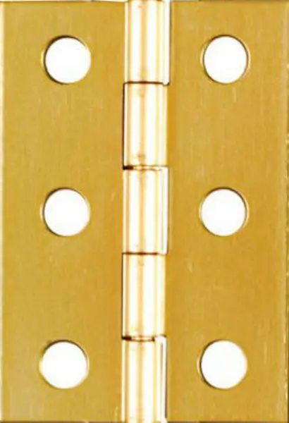 National Hardware N211-375 Broad Hinge 2" x 1-3/8" Bright Brass 2-Pack