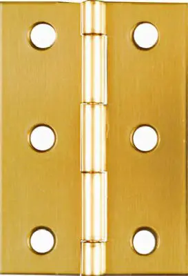 National Hardware N211-391 Broad Hinge 2-1/2"x1-3/4" Bright Brass 2-Pack