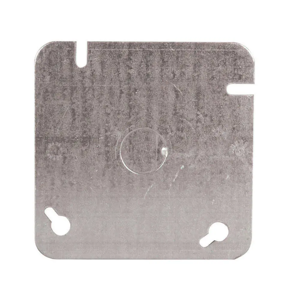 Smart Lock Cover Plate Square Box 1 Knockout Opening, 4" x 4''