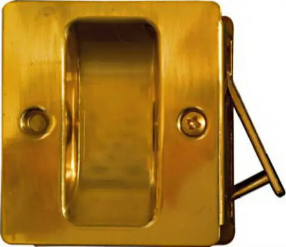 National Hardware N216-069 Polished Solid Brass Pocket Door Pull