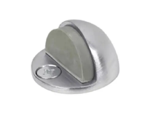 Tell DT100033 Brushed Chrome 26D Die Cast Brass Door Stop Small