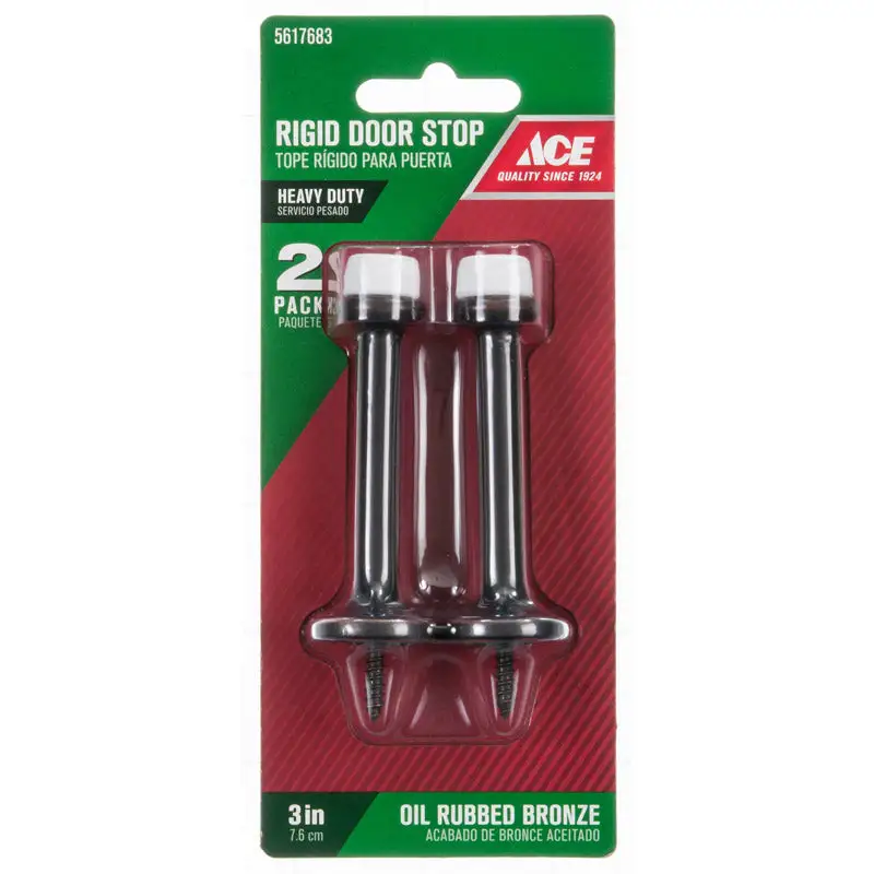 Ace Metal Chrome Silver Door Stop Mounts to Floor