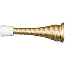 2-Pack 3-Inch Wall Mount Broad Spring Doorstop Bright Brass National Hardware