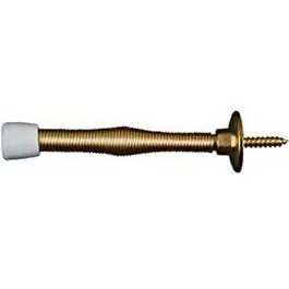 2-Pack 3-Inch Wall Mount Spring Doorstop Bright Brass Finish National Hardware