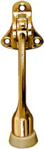 National Hardware N184-259 4 Inch Bright Brass Kick Down Door Stop
