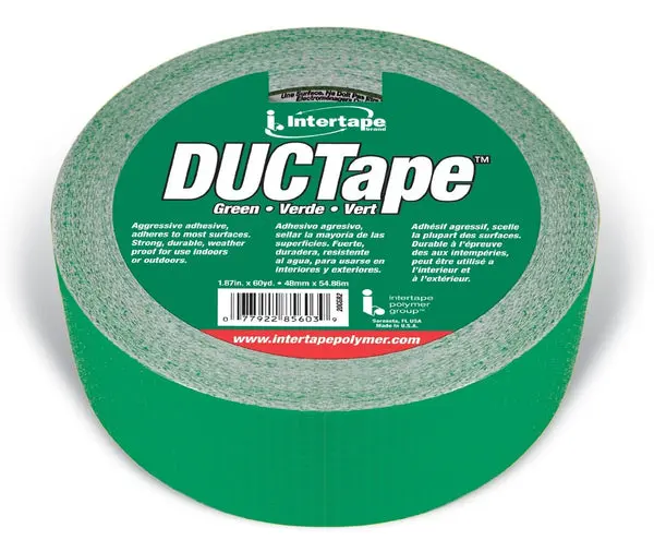 Intertape 20C-GR2 Duct Tape 1.87 Inch x 60 Yard Green Heavy Duty General Purpose Tape