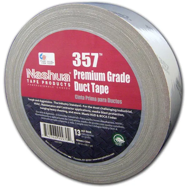 Nashua 1086142 Premium Grade Duct Tape Silver 1.89 Inch x 60 Yards Heavy Duty Adhesive