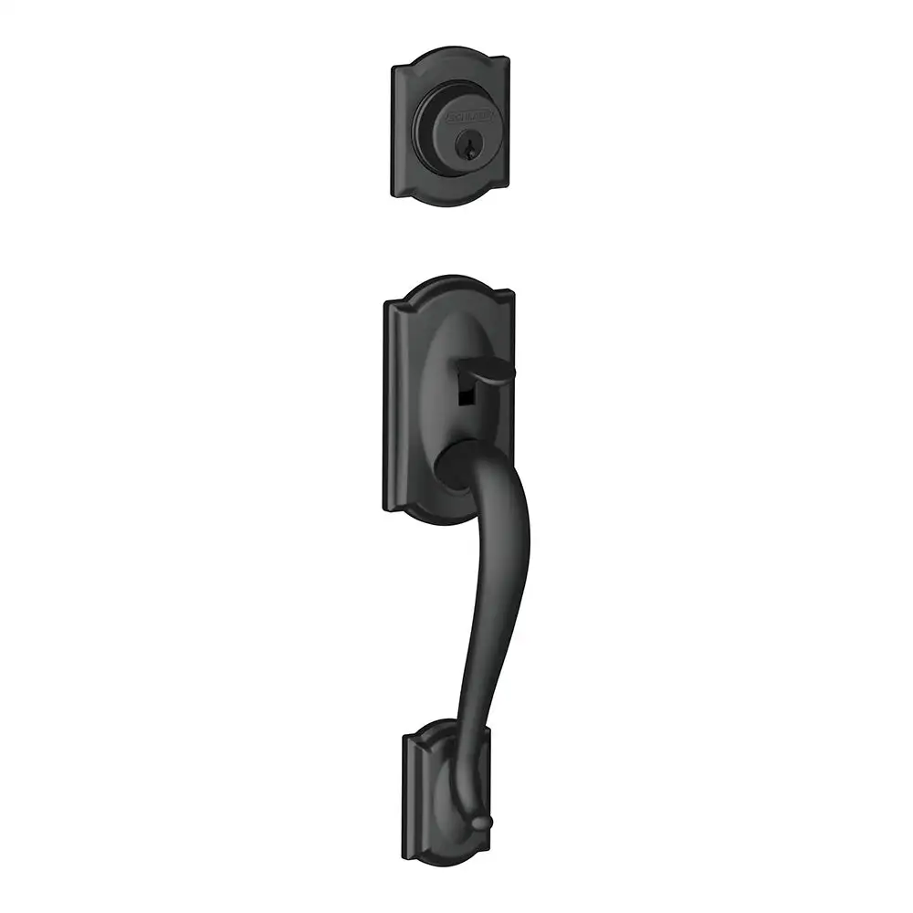 Schlage F92 CEN 619 Century Dummy Exterior Handleset Satin Nickel