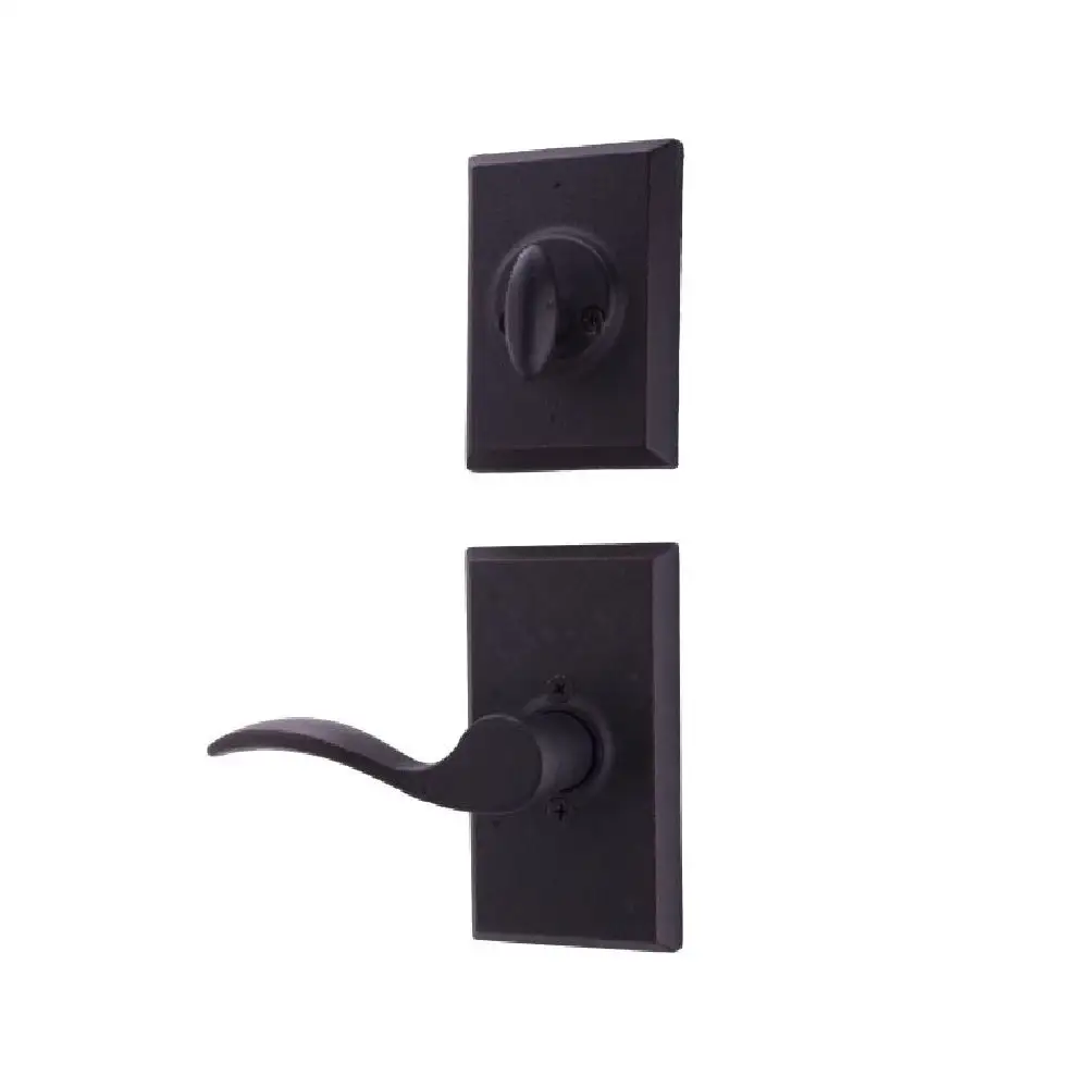 Weslock L7805-H2SL20 Left Hand Carlow Interior Dummy Handleset Black