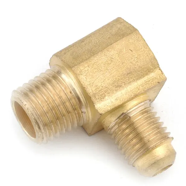 Anderson Metals 714049-0808 Lead Free Elbow 1/2" Flare x 1/2" MPT Brass Plumbing Fitting