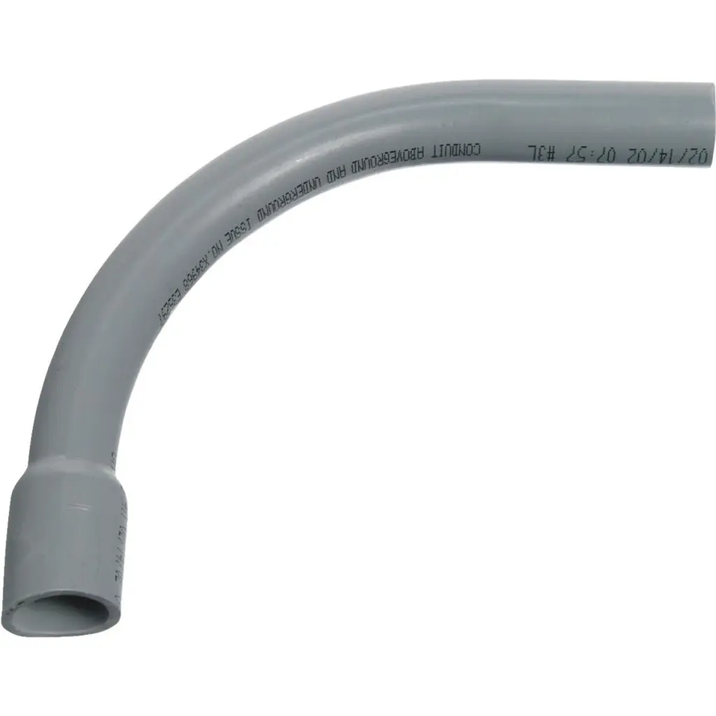 Carlon 3/4 . Schedule 40 90 Deg Standard Radius Belled End PVC Elbow Plumbing