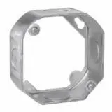 TP284 Eaton Crouse-Hinds Octagon Outlet Box, 4", Conduit (No Clamps), 1-1/2", Chromed, (4) 1/2", Fixture Rated, Extension ...