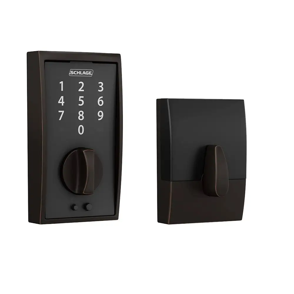 Schlage FE595VPLY622LAT Keypad Entry Lever Trim Matte Black