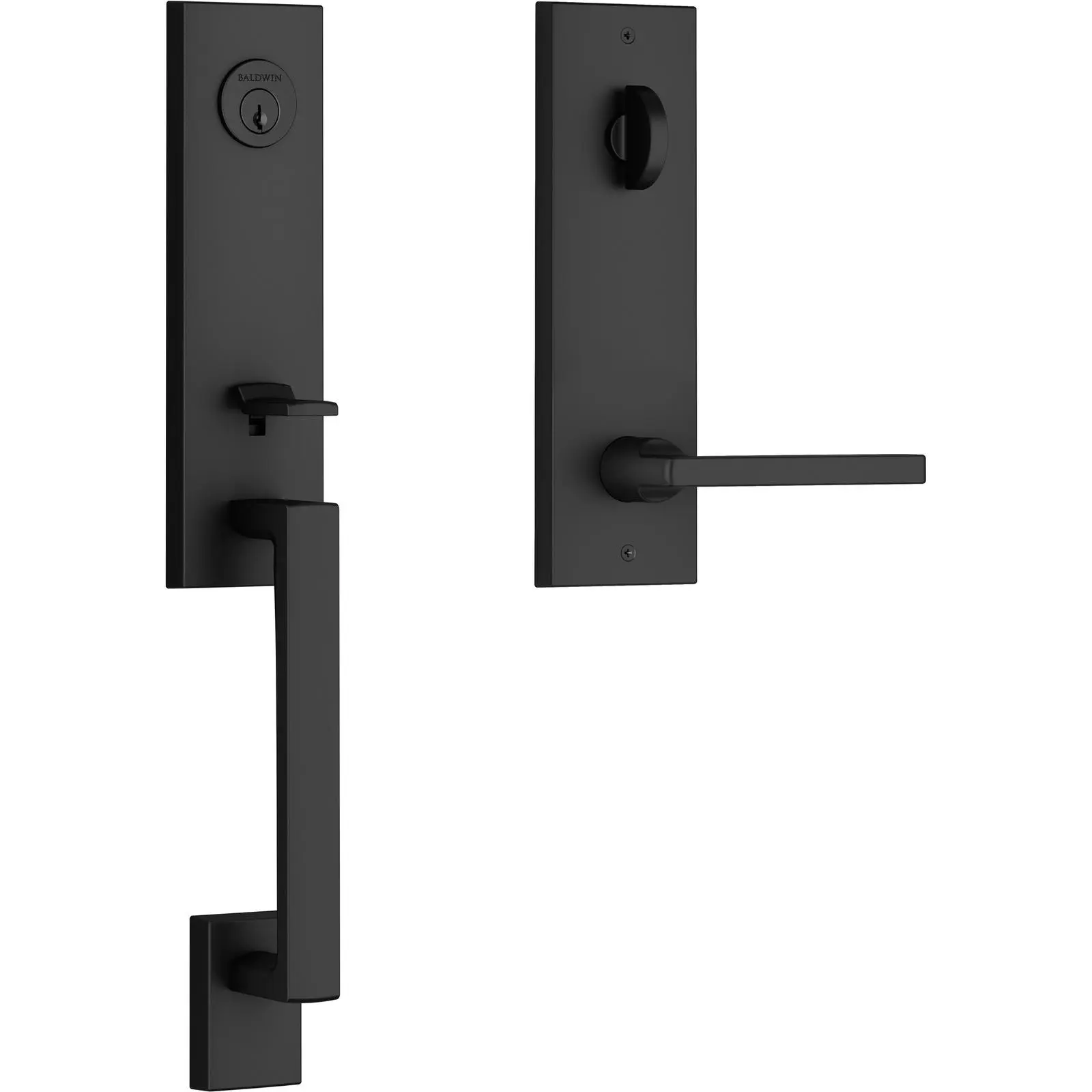 EE.SEAXSQU.CQE.190 Seattle Emergency Egress Handleset Square Lever Satin Black