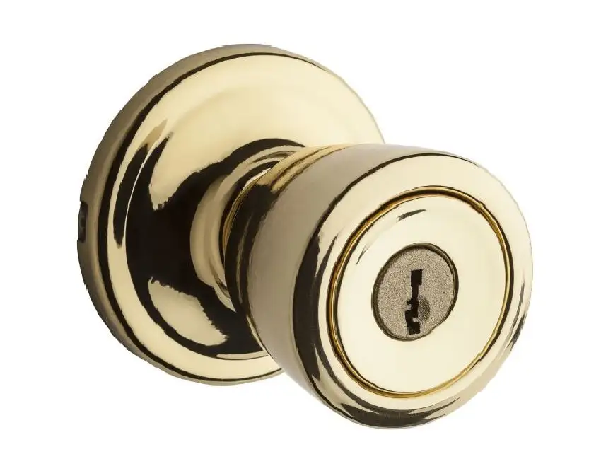 Abbey Entry Door Knob - Antique Brass Finish - Builders Hardware Supplies Kwikset