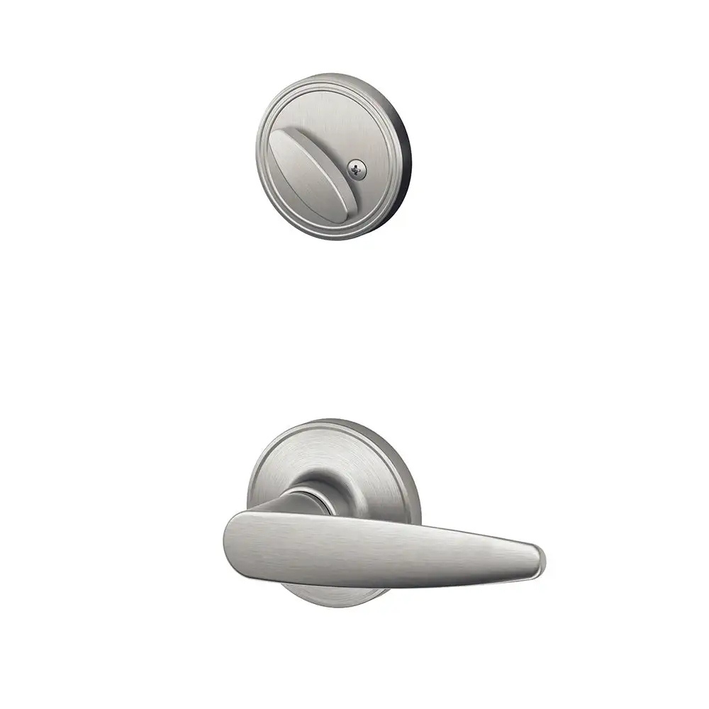 Single Cylinder Lever Entry Door Interior Handles - Antique Brass Construction Hardware Tools Schlage