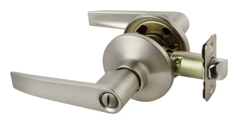Ace Straight Lever Satin Entry Lockset 1-3/4 Inch Modern Doors