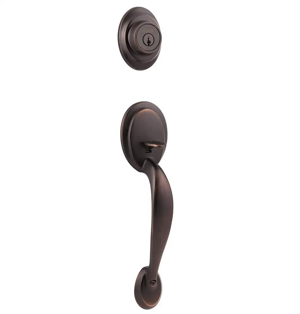 Weiser Lock GA9771A3BR Augusta Single Cylinder Exterior Door Handleset