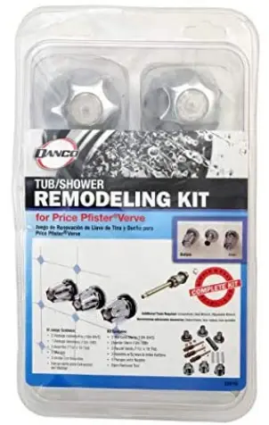 DANCO Bathtub and Shower 3-Handle Remodel/Rebuild Trim Kit Price Pfister Verve Faucets | Knob Handle | 12H-2H, 12H-2C, 12H...