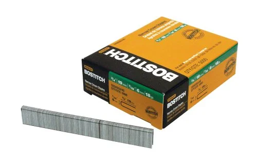 Bostitch 18-Gauge Narrow Crown Finish Staples 3/4 Leg