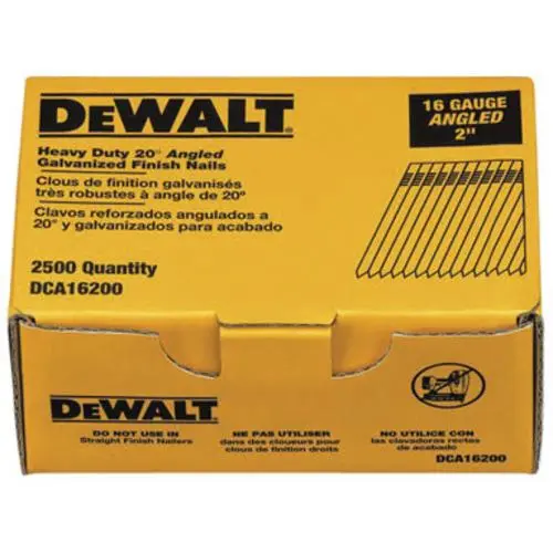 Dewalt DCA16200 16 Gauge 2 Inch Stick Finishing Nails Professional Woodworking